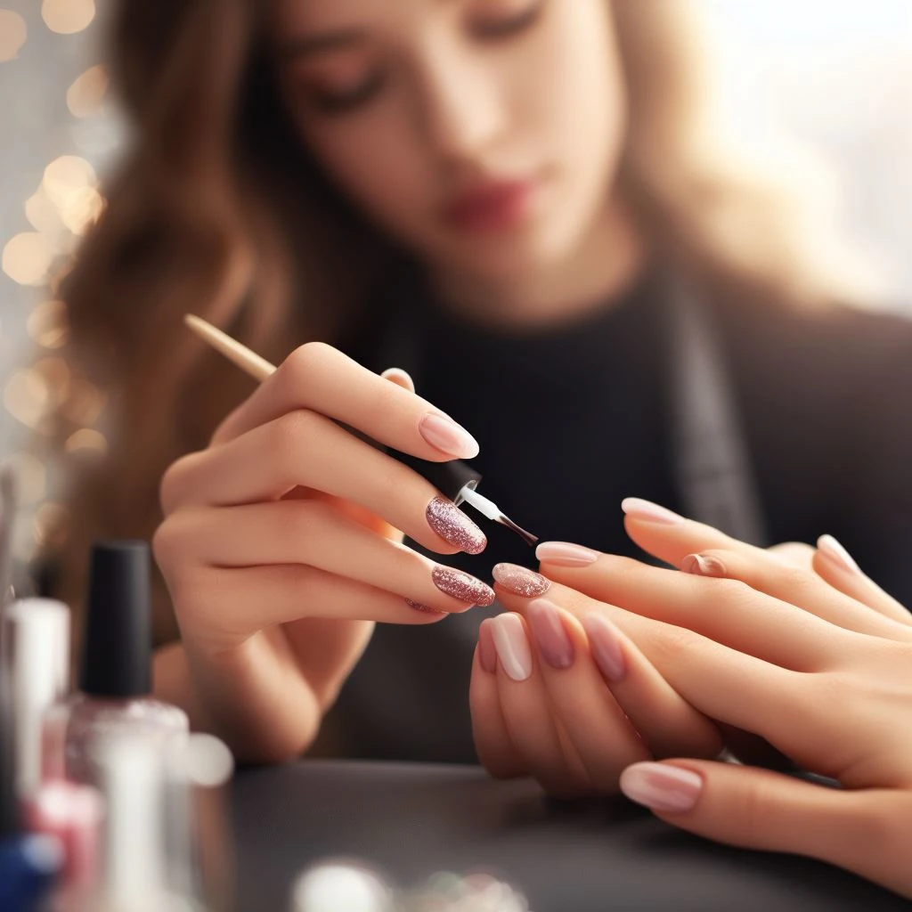 Stylistka paznokci wykonująca usługę manicure - Salon kosmetyczny Jaworzno